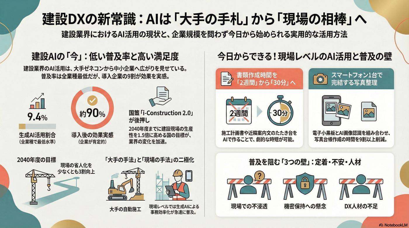 AI活用の現在地：全業種で最も低い、しかし伸び代は大きい